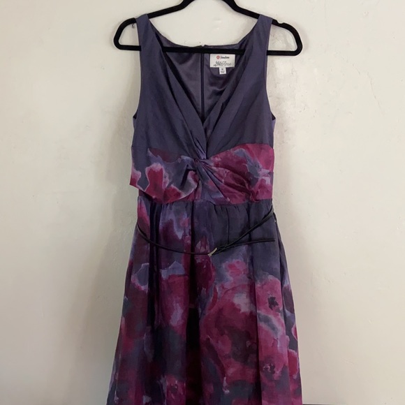 Lela Rose for target watercolor purple midi dress - Picture 9 of 12